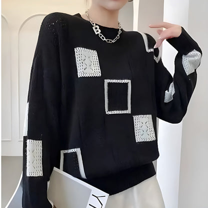Naren™ | Maglione patchwork morbido moderno
