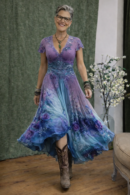 Ingrid™ | Vestito boho ispirato al vintage elegante