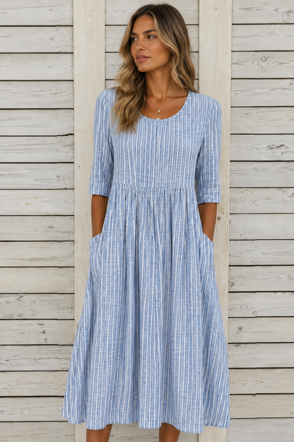 Tessa™ | Elegante Abito Midi Camuffante per Pancia