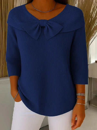 Lirya™ | Elegante top a maglia con fiocco