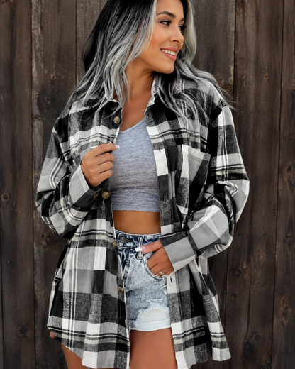 Moreau™ | Blusa Lunga a Quadri Relax