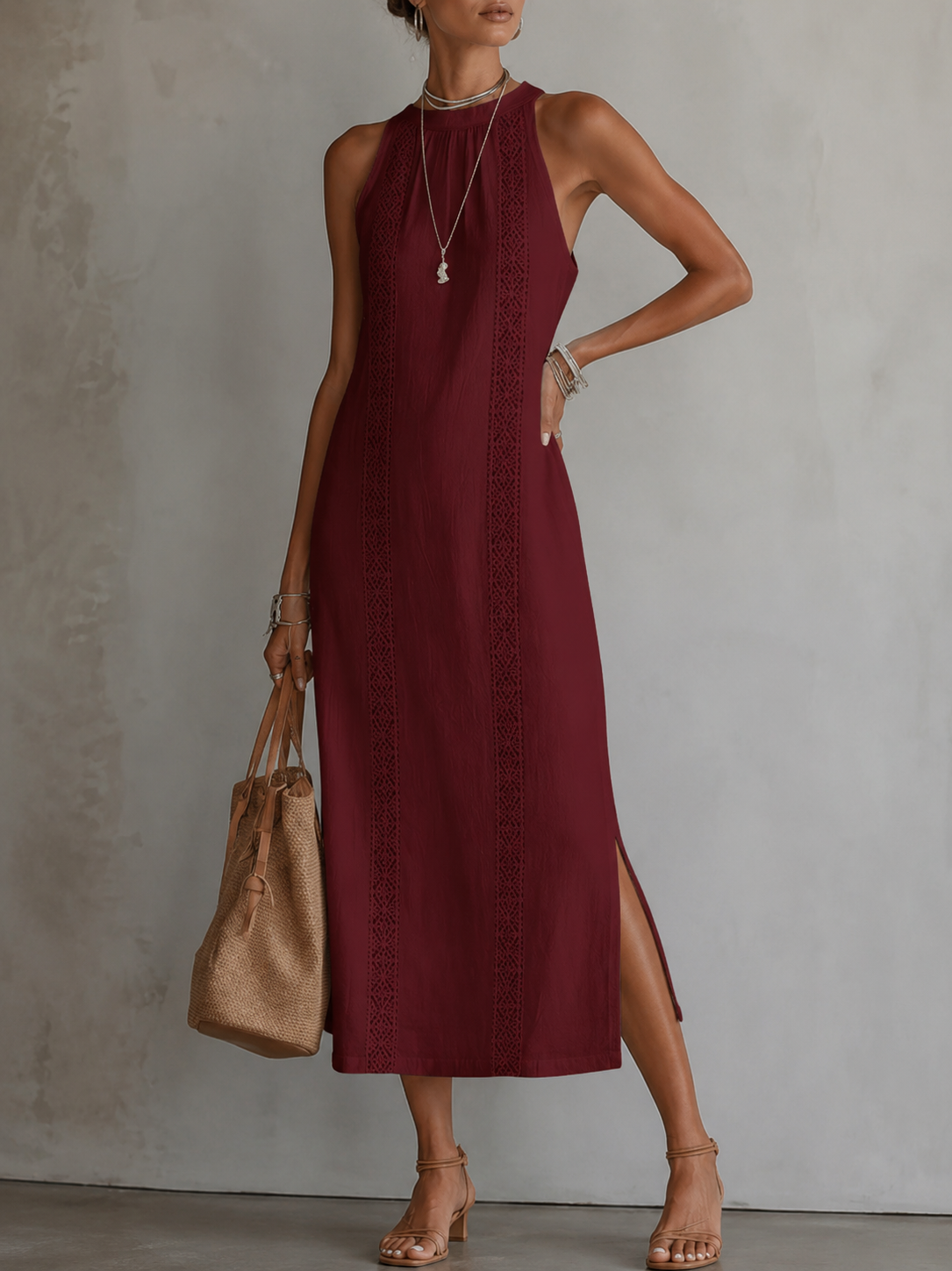 Marit™ | Abito Ricamato Leggero che Camuffa la Pancia