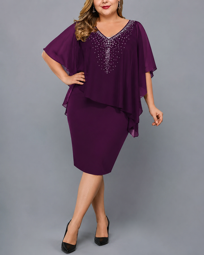 Joëlle™ | Abito Midi con Scollatura a V che Copre la Pancia