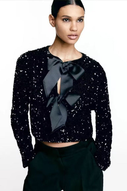 Noria™ | Blusa chic moderna con dettagli a fiocco