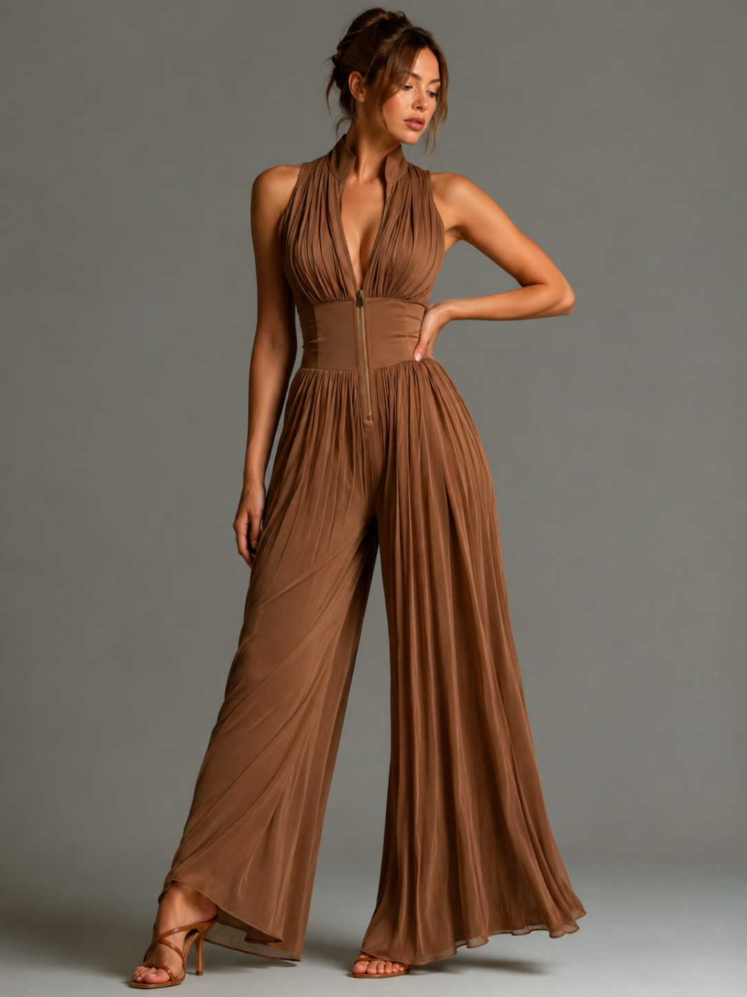 Nicole™ | Elegante Tuta Chiffon con Fiori