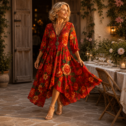 Jolene™ | Elegante Abito a Fiori Camuffa Pancia