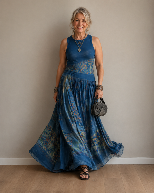 Nadine™ | Abito Maxi Boho Camuffa Pancia