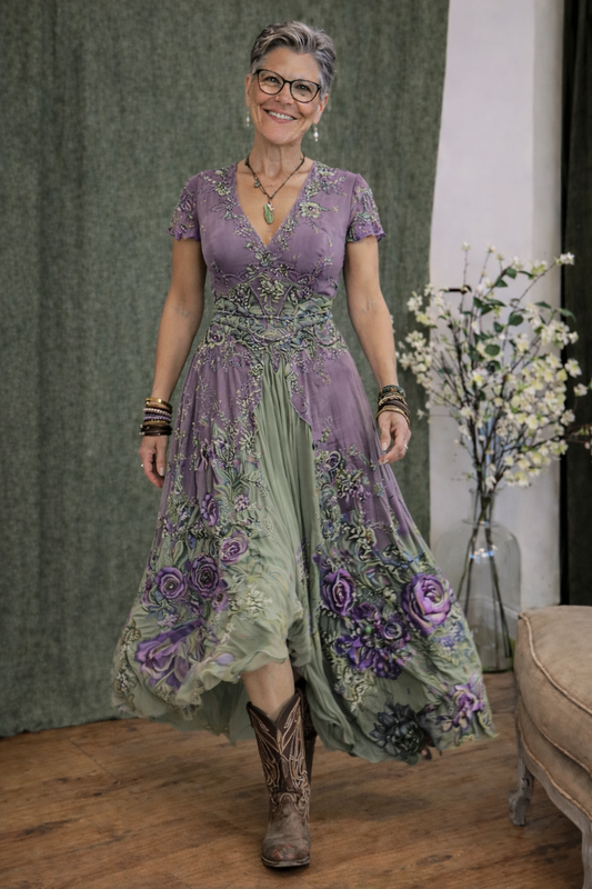 Ingrid™ | Vestito boho ispirato al vintage elegante