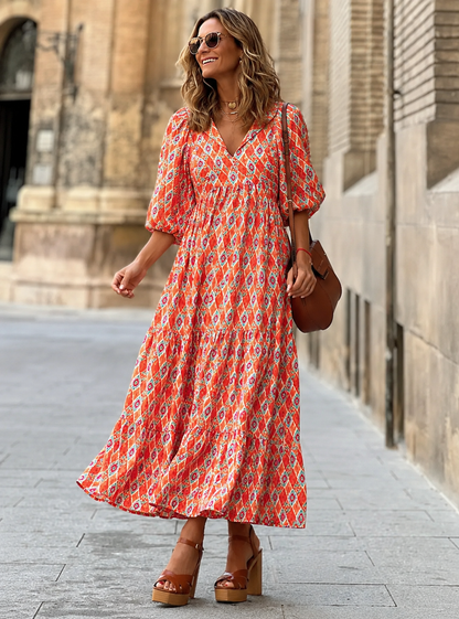 Bellona™ | Abito Bohemien Camuffa Pancia con Fiori