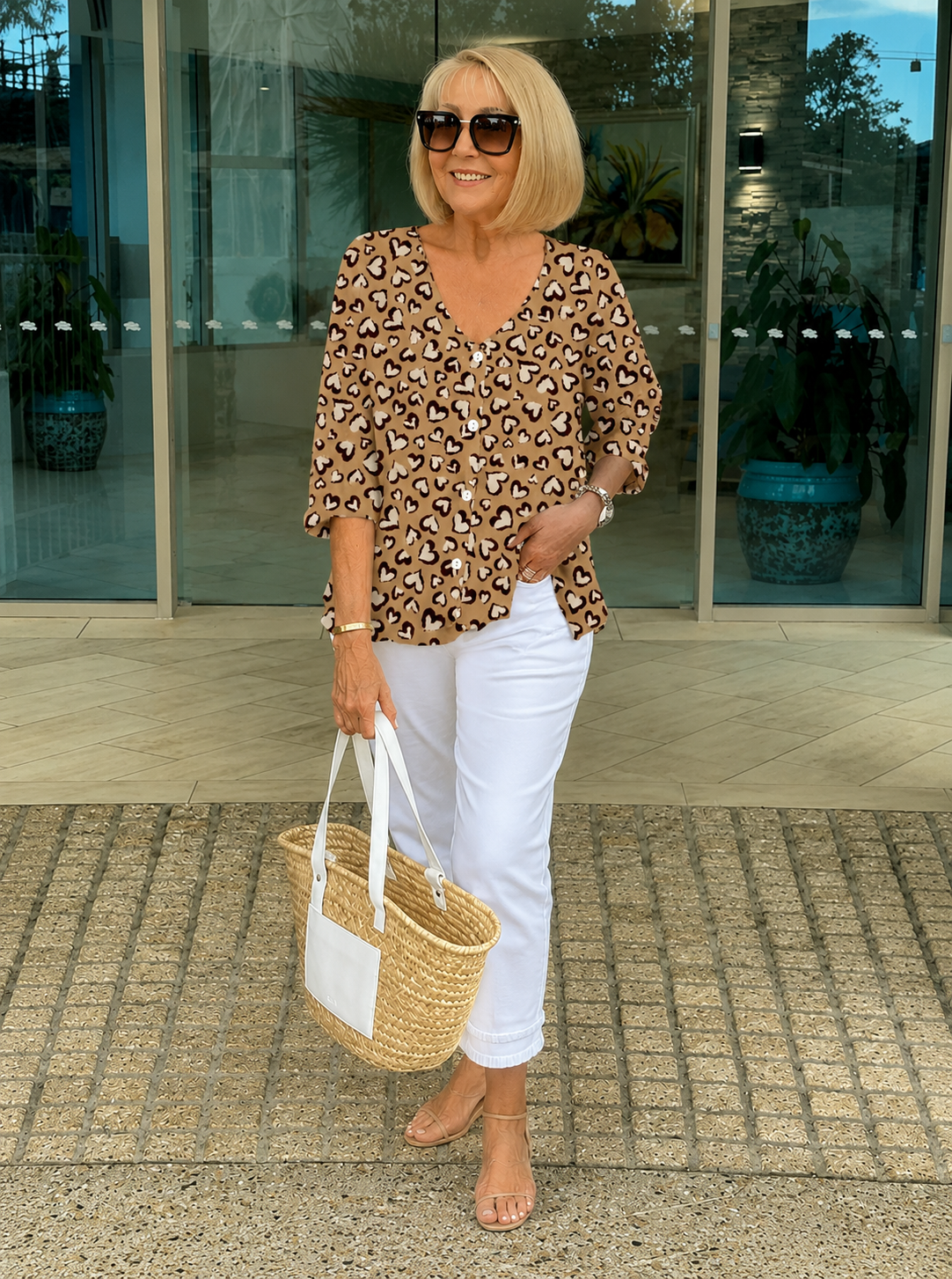 Elanna™ | Blusa con Fiori che Copre la Pancia