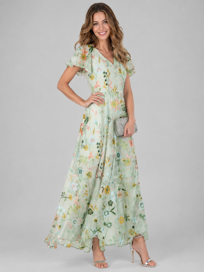 Florine™ | Abito Maxi a Fiori Camuffa Pancia