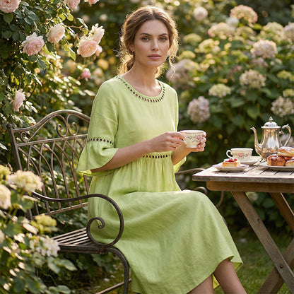 Amara™ | Elegante Abito Midi Camuffa Pancia