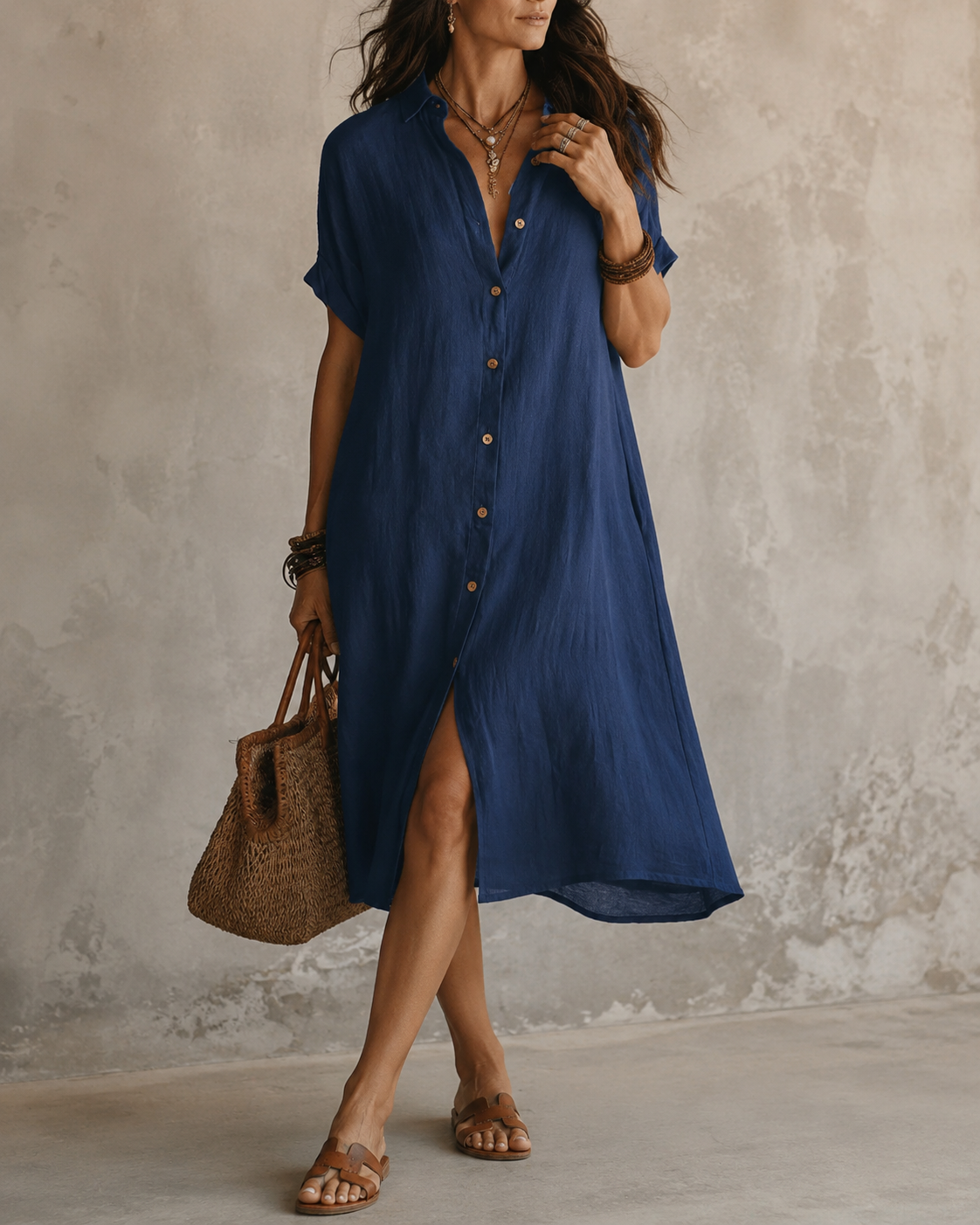 Ariane™ | Abito Midi Camuffa Pancia