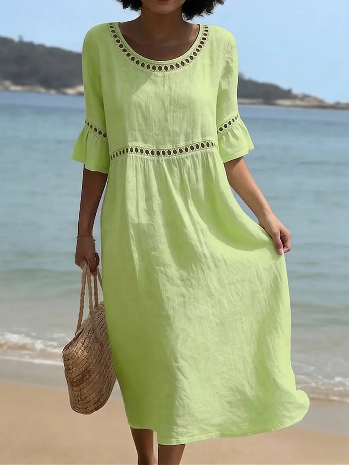 Amara™ | Elegante Abito Midi Camuffa Pancia