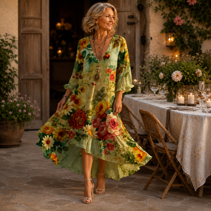 Jolene™ | Elegante Abito a Fiori Camuffa Pancia