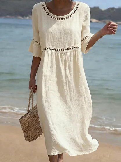 Amara™ | Elegante Abito Midi Camuffa Pancia