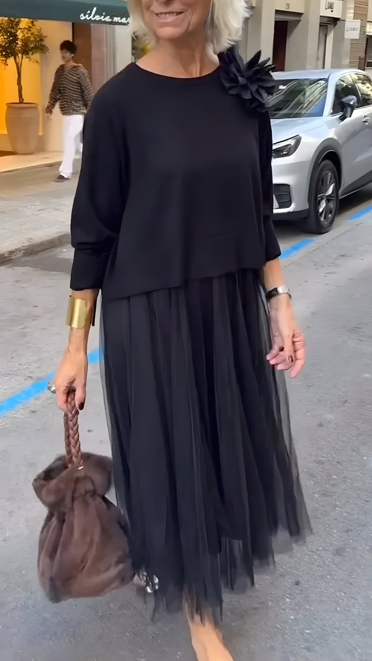 Rosa™ | Elegante Abito Midi a Strati