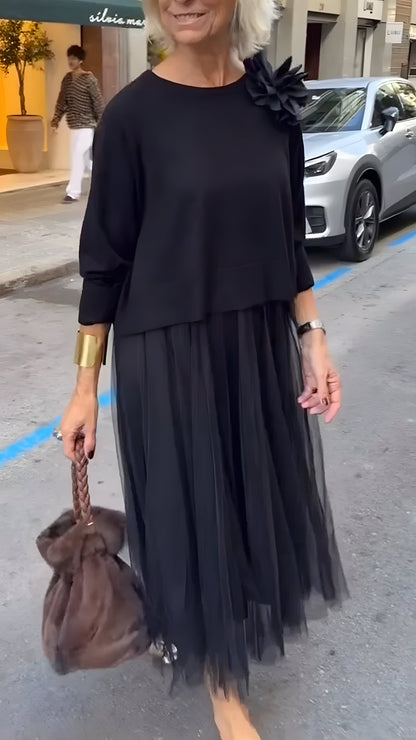 Rosa™ | Elegante Abito Midi a Strati