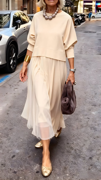 Rosa™ | Elegante Abito Midi a Strati
