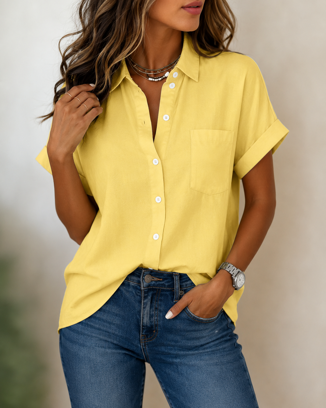 Lieke™ | Blusa Con Bottone Confortevole (1+1 Gratis)