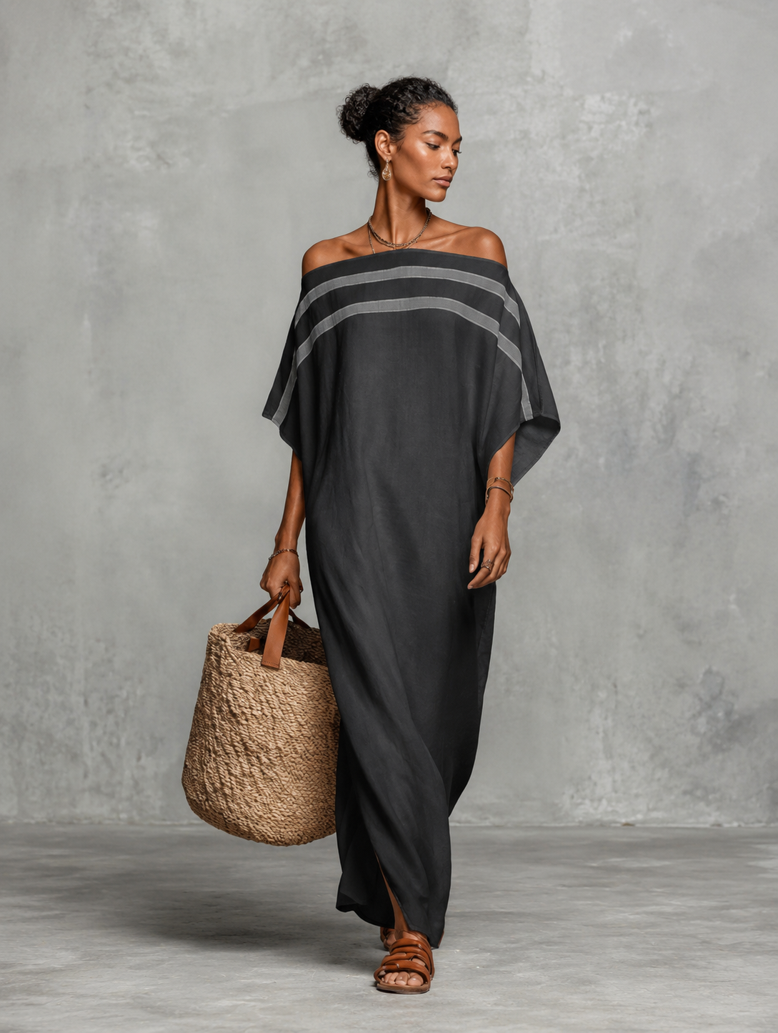 Estelle™ | Abito Maxi Off-Shoulder Comodo per Camuffare la Pancia