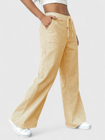 Dominique | Pantaloni ampi e confortevoli con dettagli eleganti.