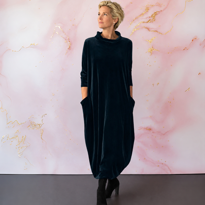 Leona™ | Elegante Vestito Maxi in Velluto