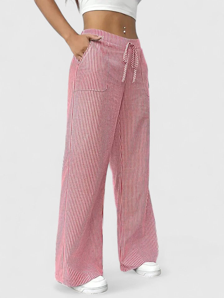 Dominique | Pantaloni ampi e confortevoli con dettagli eleganti.