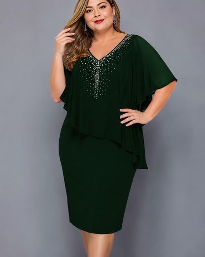 Joëlle™ | Abito Midi con Scollatura a V che Copre la Pancia
