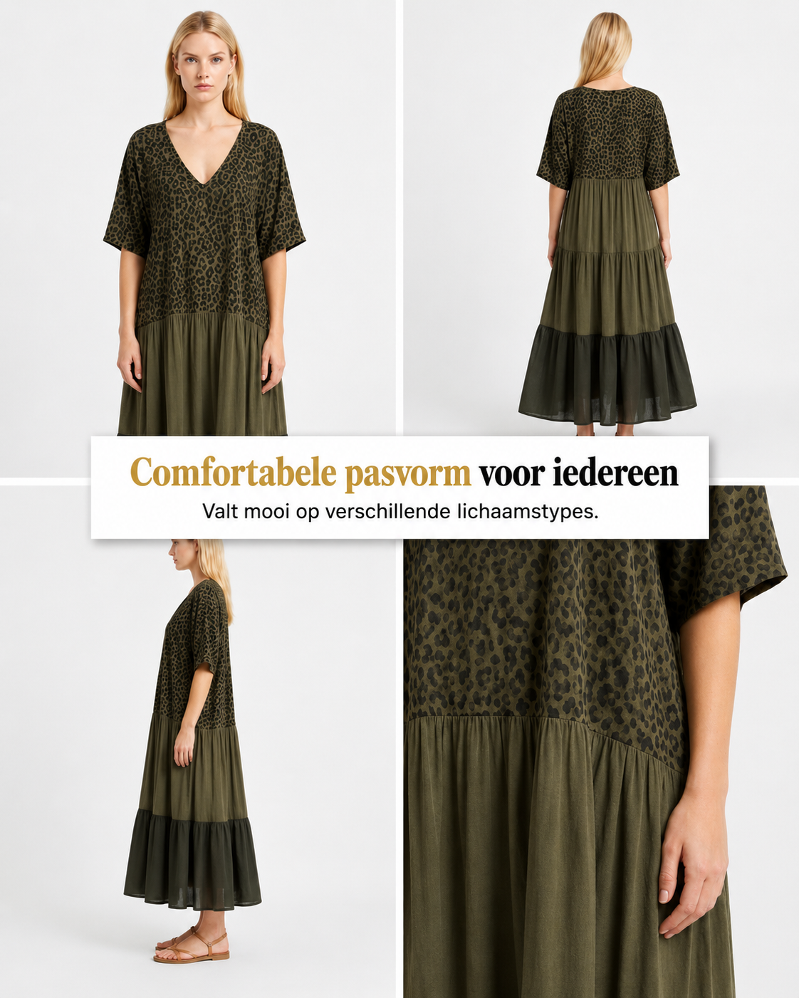 Aveline™ | Abito Maxi Bohemien con Design Coprente per la Pancia