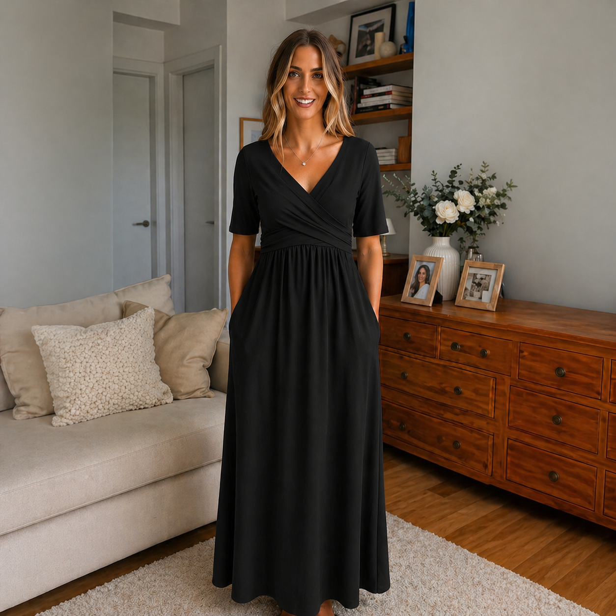 Zeno™ | Elegante Abito Maxi Avvolgente