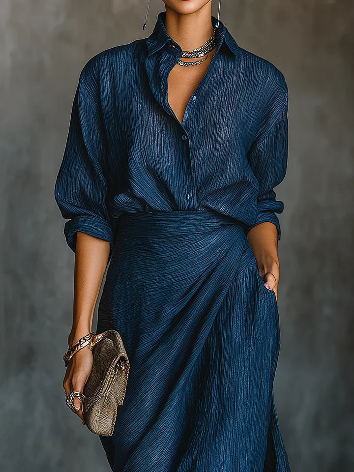 Nayla™ | Outfit maxi plissettato elegante