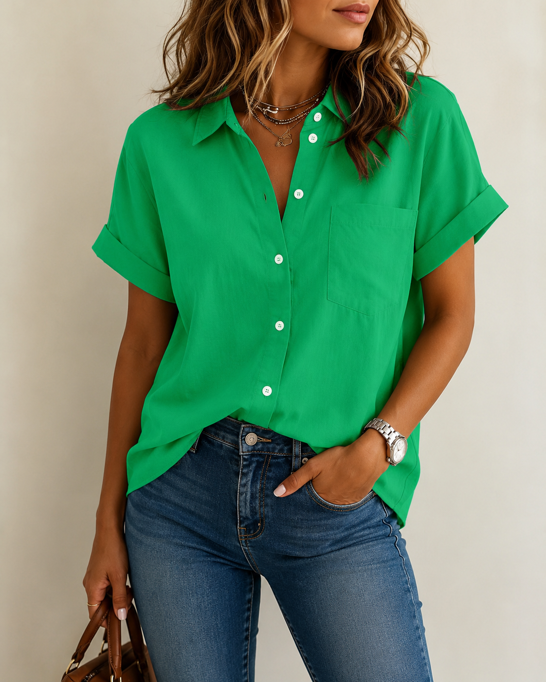 Lieke™ | Blusa Con Bottone Confortevole (1+1 Gratis)