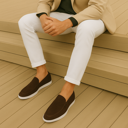 Eleganti mocassini in suede