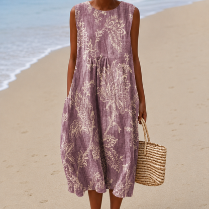 Livia™ | Vestito Midi Floreale Leggero e Camuffante per la Pancia