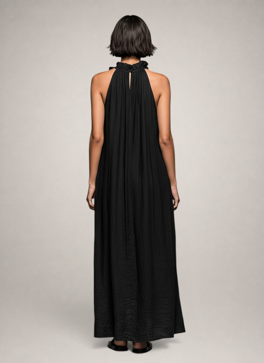 Isolde™ | Abito Maxi Con Ruches Che Copre La Pancia