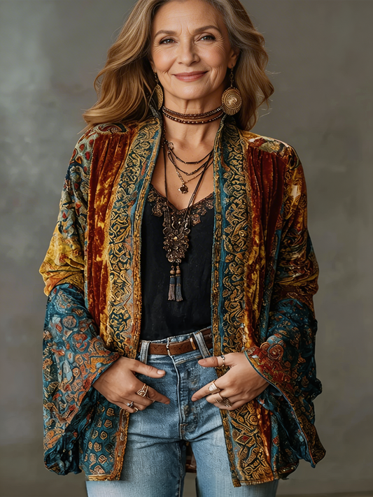 Nera™ | Elegante kimono con stampa vintage