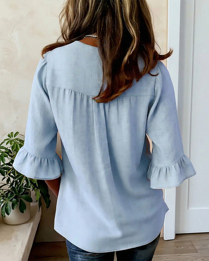Amelie™ | Blusa Camuffa Pancia con Bottoni
