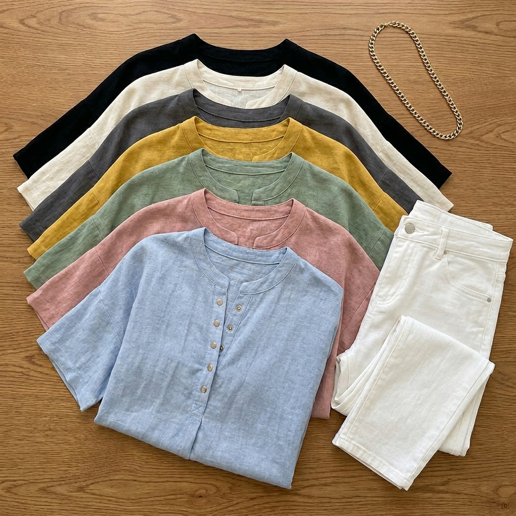 Mies™ | Blusa Estiva in Lino Leggero 1+1 GRATIS