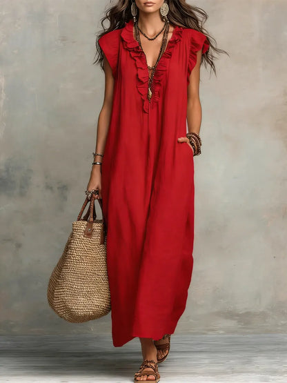 Camélia™ | Maxi Dress Bohemien Camuffante per Pancia