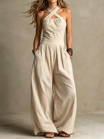 Lara™ | Elegante Jumpsuit con Collo Incrociato