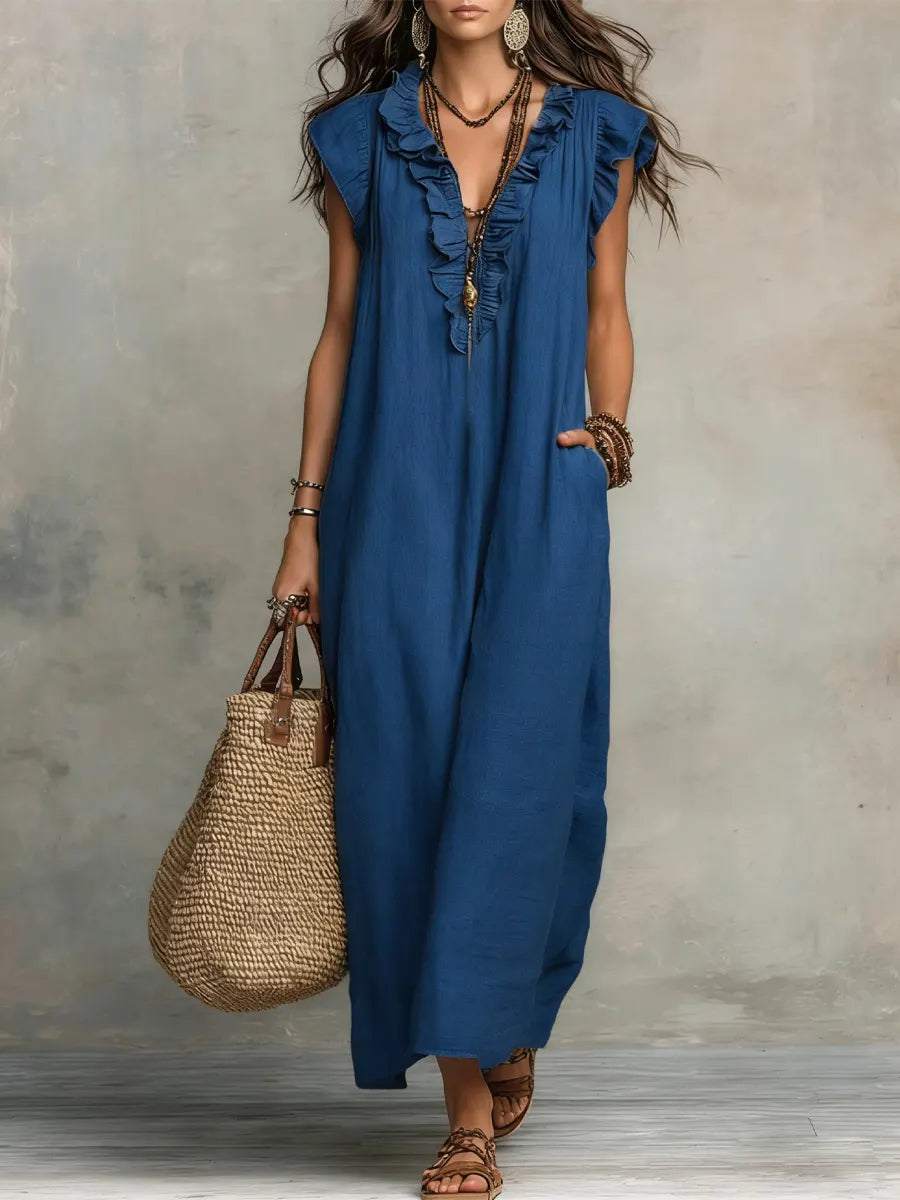 Camélia™ | Maxi Dress Bohemien Camuffante per Pancia