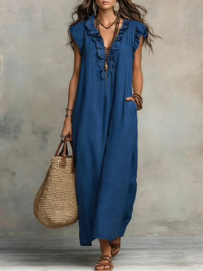 Camélia™ | Maxi Dress Bohemien Camuffante per Pancia