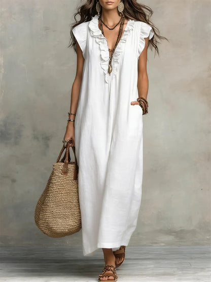 Camélia™ | Maxi Dress Bohemien Camuffante per Pancia