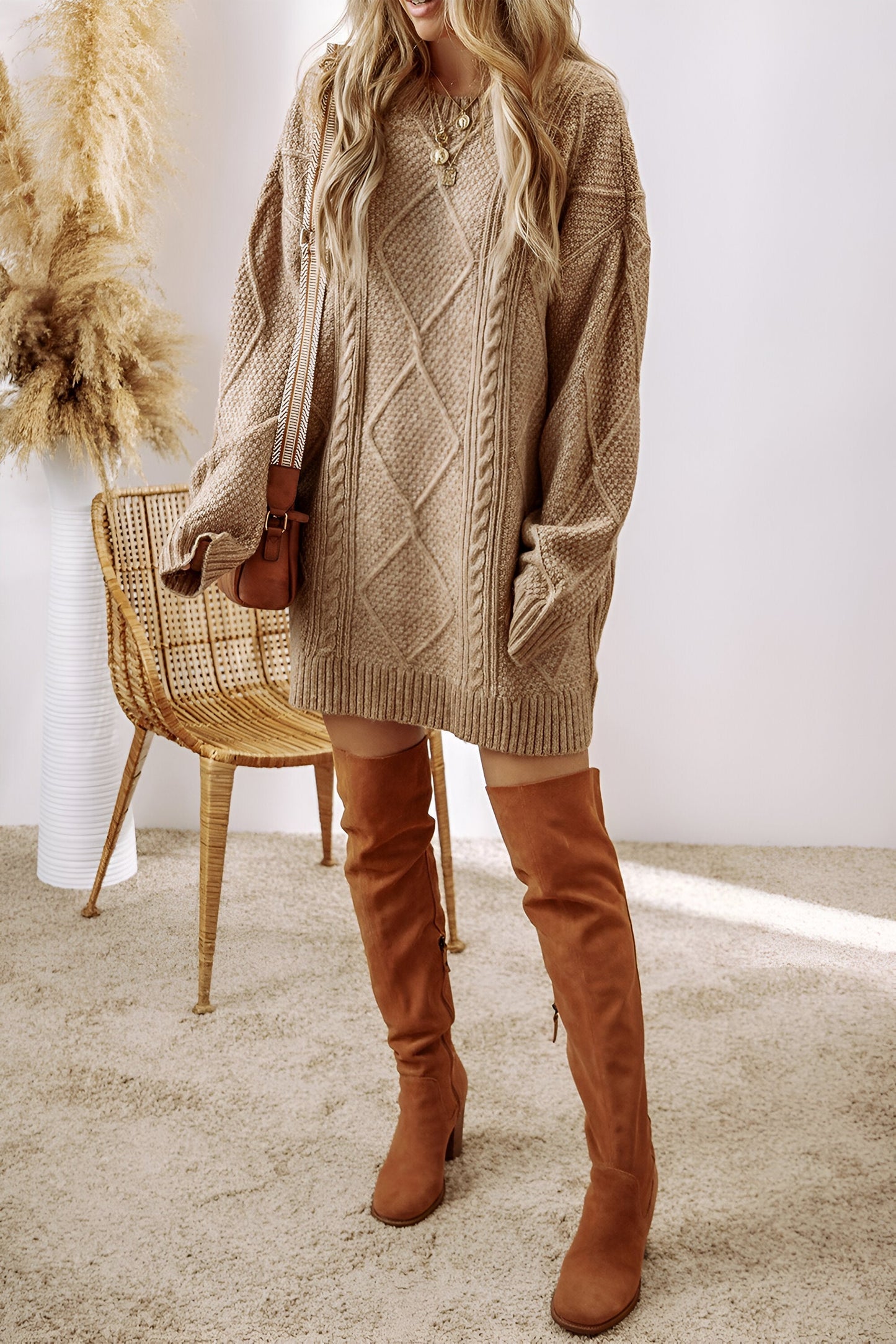 Claudia™ | Maglione lungo in maglia, chic e lusinghiero