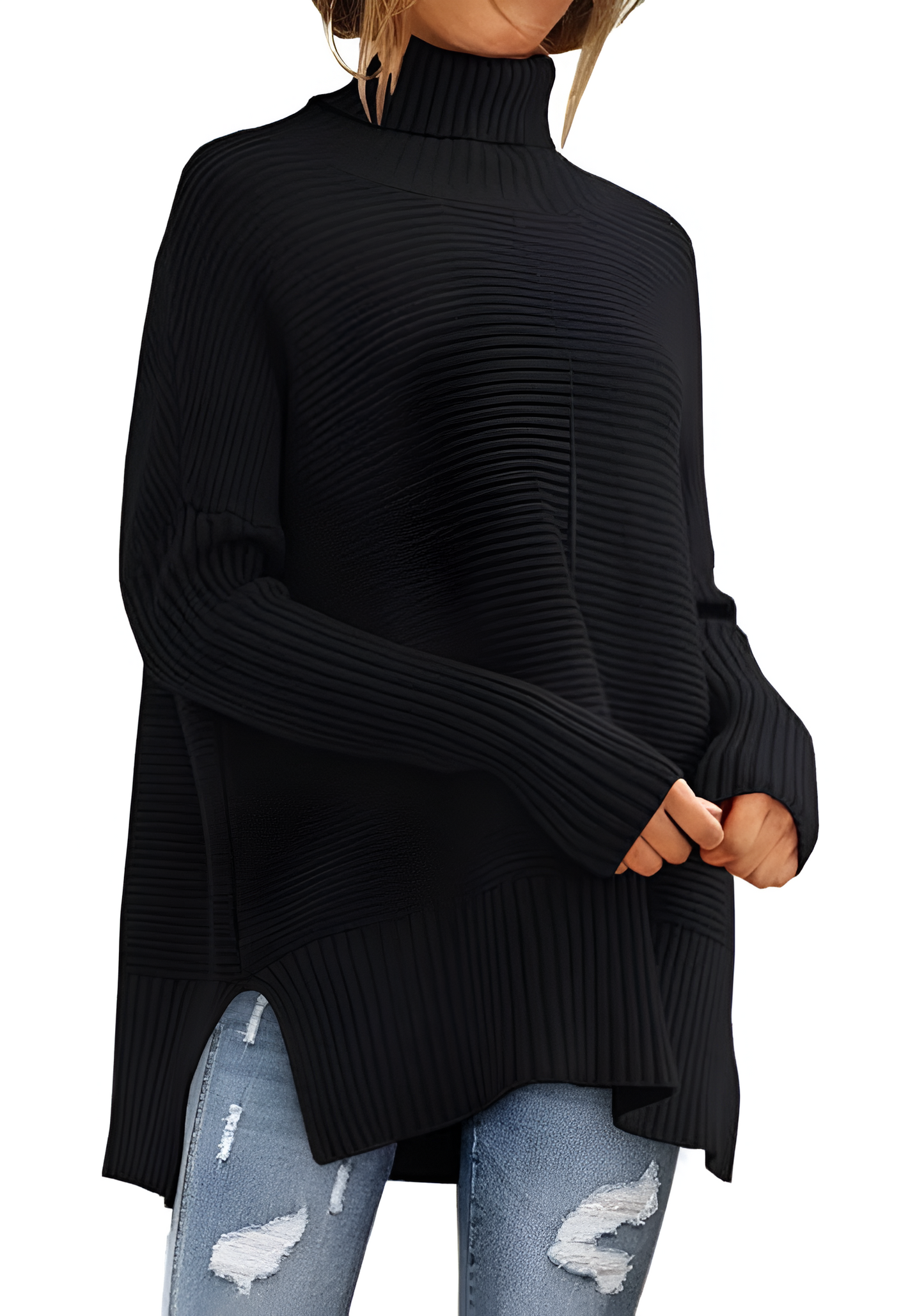 Romina™ | Pullover con collo arrotolato