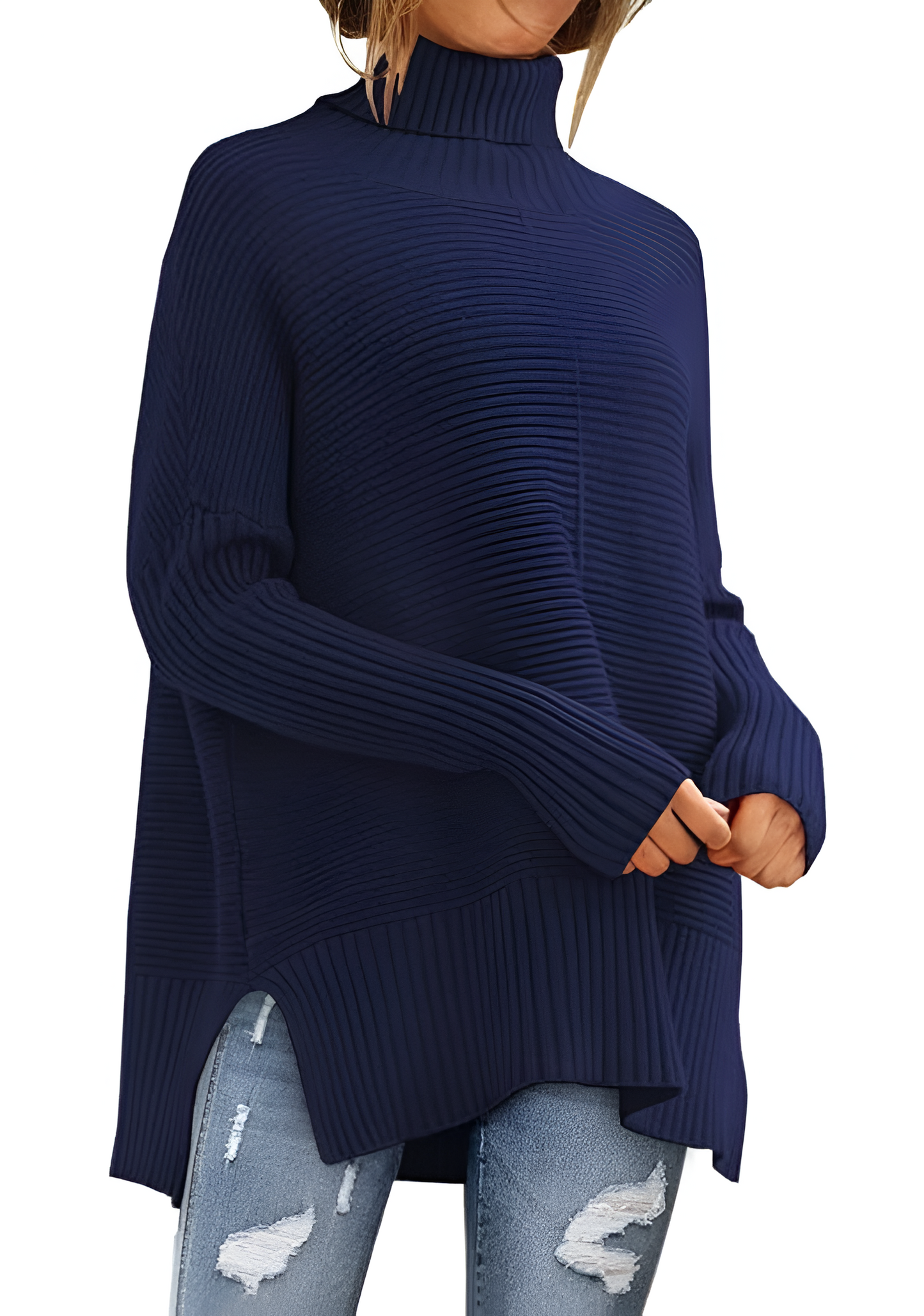 Romina™ | Pullover con collo arrotolato