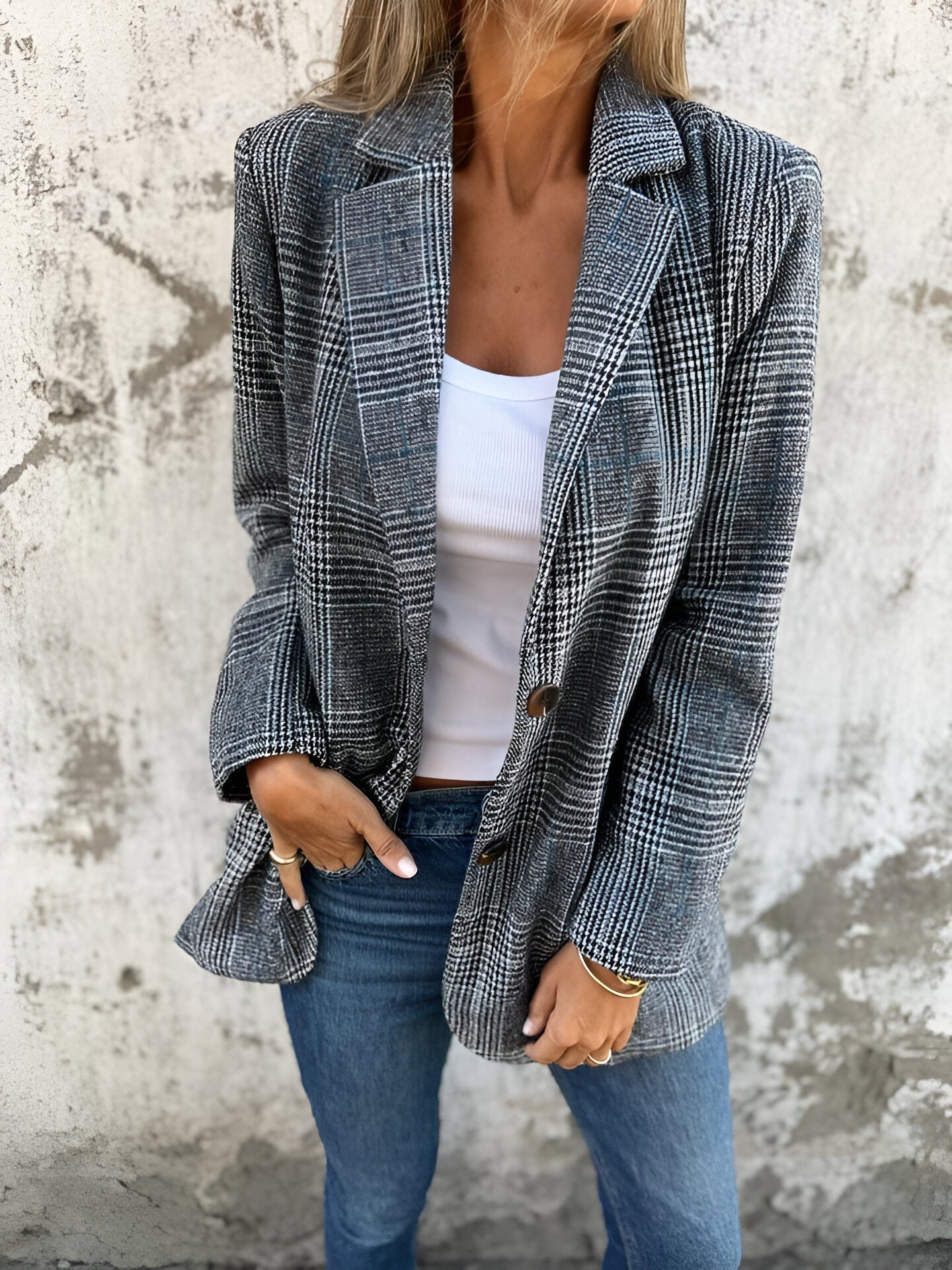 Simonetta™ | Elegante blazer a quadri da donna
