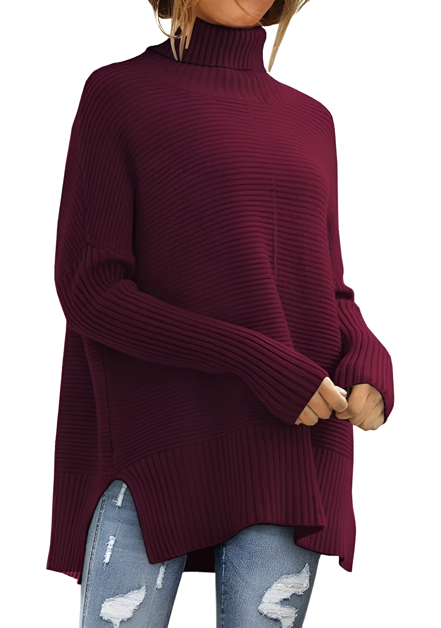 Romina™ | Pullover con collo arrotolato