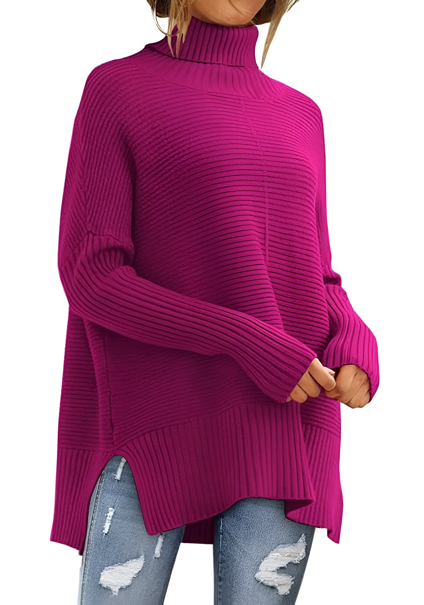 Romina™ | Pullover con collo arrotolato